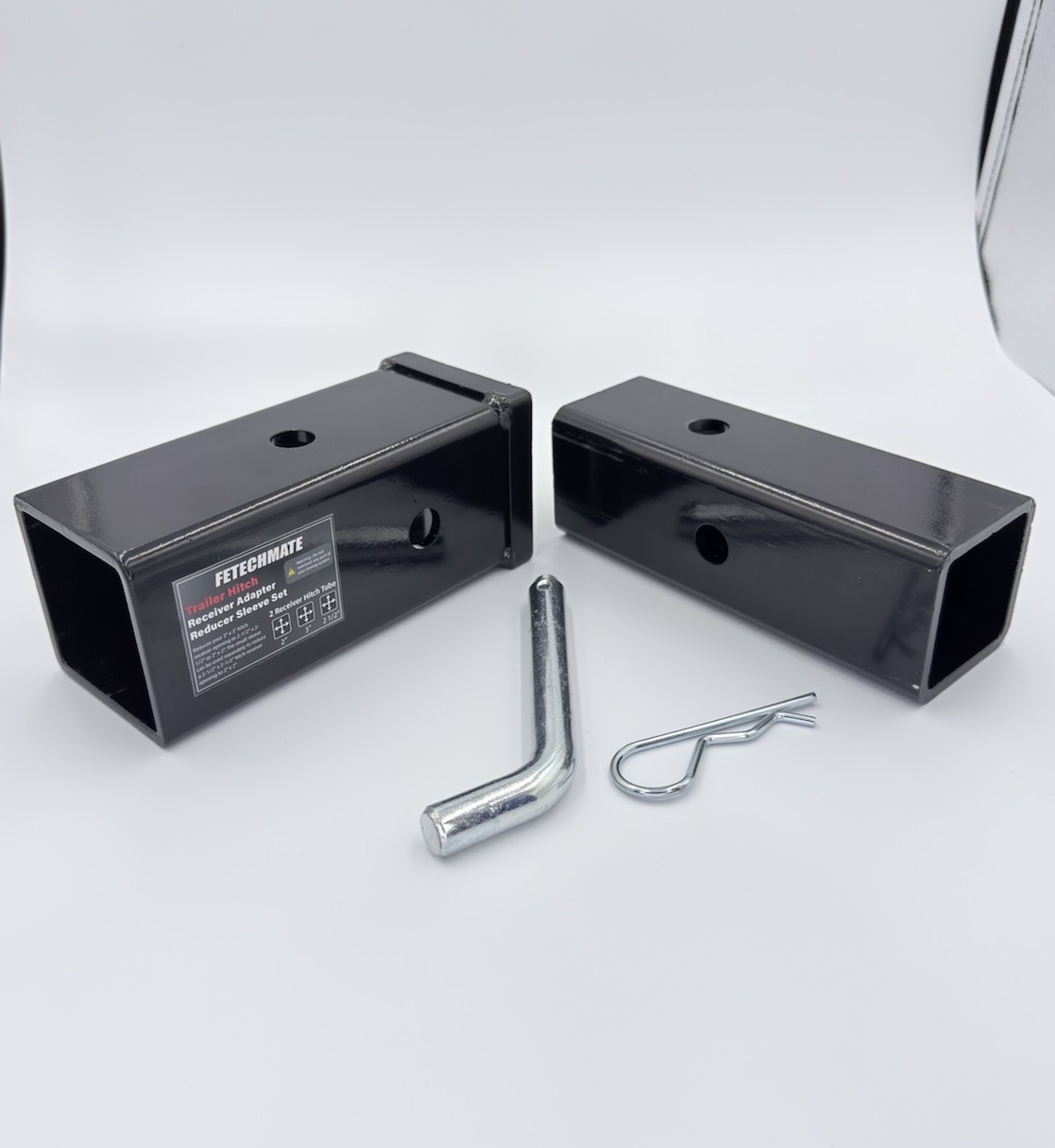 Trailer Hitch Receiver Extender Adapter Reducer Sleeve Set by Fetechmate, 3″ …
