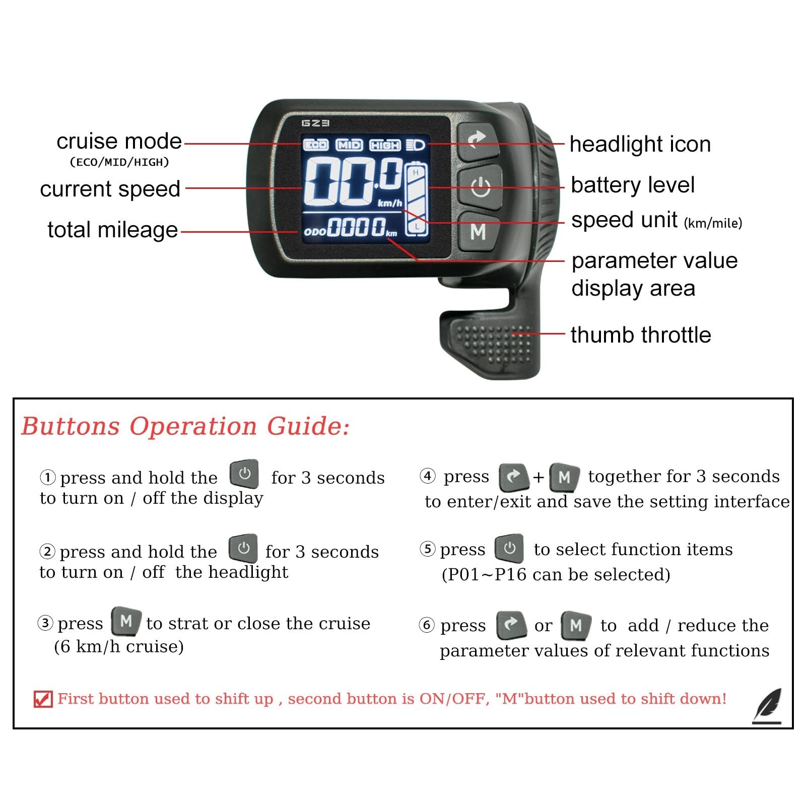 500W 25A Ebike Controller Kit – 24V/36V/48V Brushless Motor & LCD Display Panel