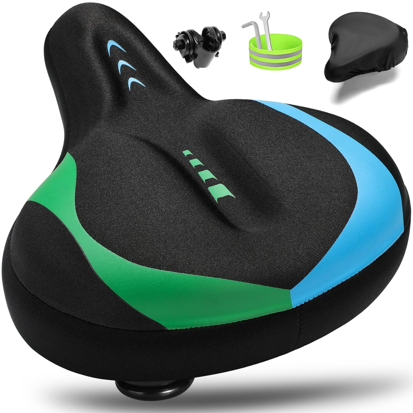 Asiento de bicicleta sillín de bicicleta ancho cómodo cojín suave para ciclismo