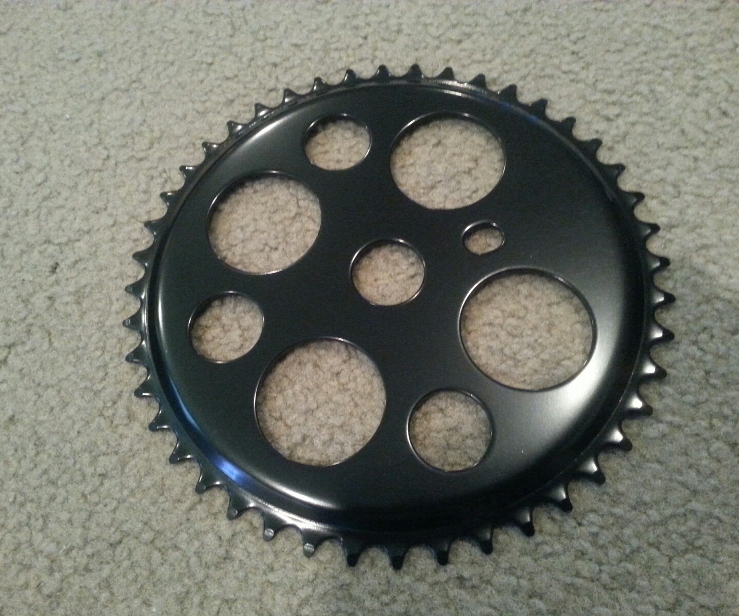 BLACK LUCKY 7 BICYCLE SPROCKET 1/2×1/8 44 TOOTH ,VINTAGE STYLE ,BEACH CRUISERS