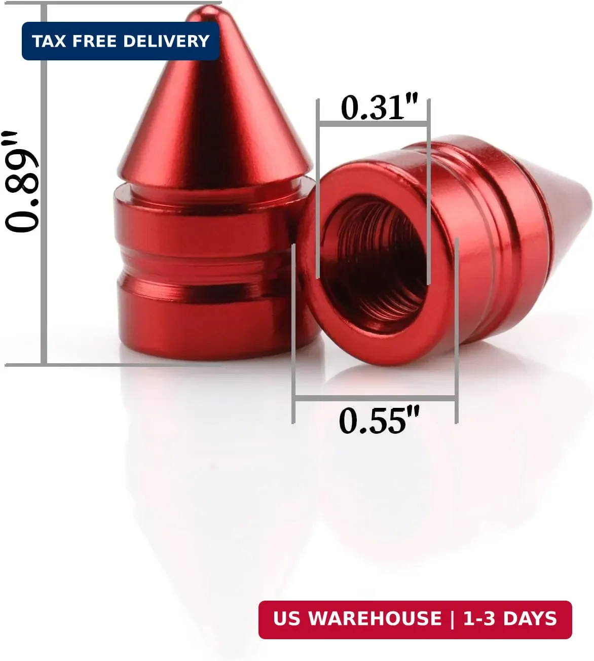 SINGARO Car Tire Valve Caps, 4 Pieces of Universal Aluminum Alloy Tire Trim Acce
