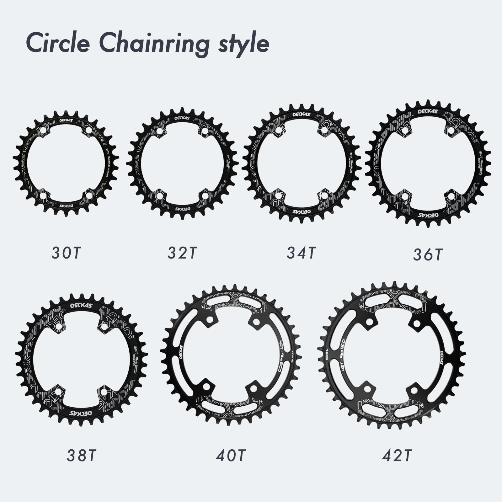 DJC Bike Chainring Asymmetrical 96BCD Narrow Wide Tooth MTB for XT SLX M6000 …