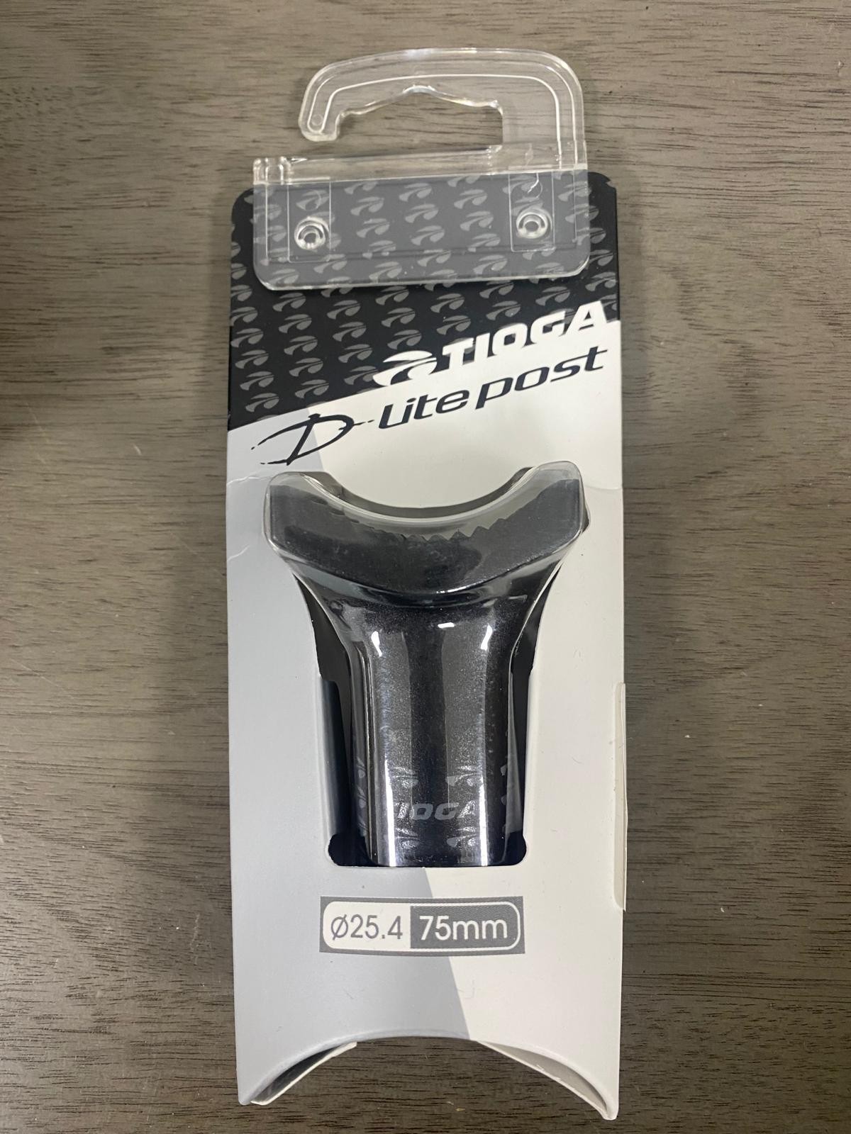 TIOGA D-Lite PIVOTAL SEATPOST 25.4 75MM BLACK BMX CLAMP NYLON COMPOSITE RIDE LIT