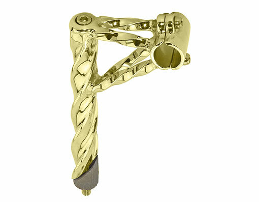 GENUINE VINTAGE LOWRIDER BICYCLE DOUBLE TWISTED LOWRIDER STEM 22.2MM IN GOLD.