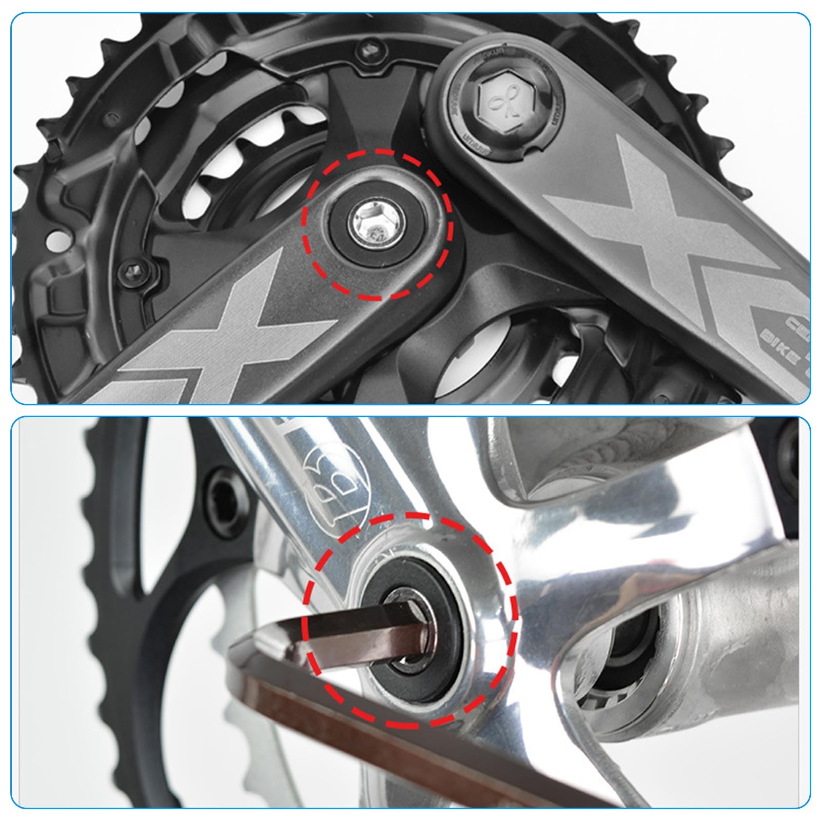 Bike Hex Crank Arm Fixing Bolts, Crank Arm Bolt 8mm, Bike Crank Bolts