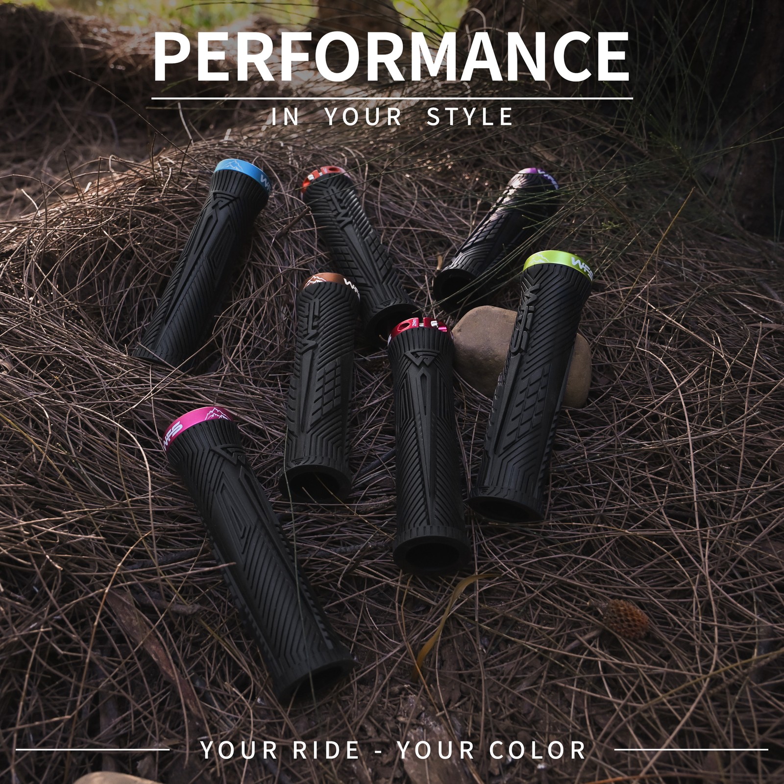 WFS Volatus MTB Grip – Lock-on , Anti-Slip , Single Clamp – Black x Purple