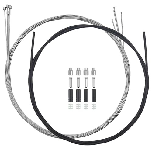 Bike Shift Cable Kit, 4 Pcs Derailleur Cable Shift Cable and A 2M Bike Cable