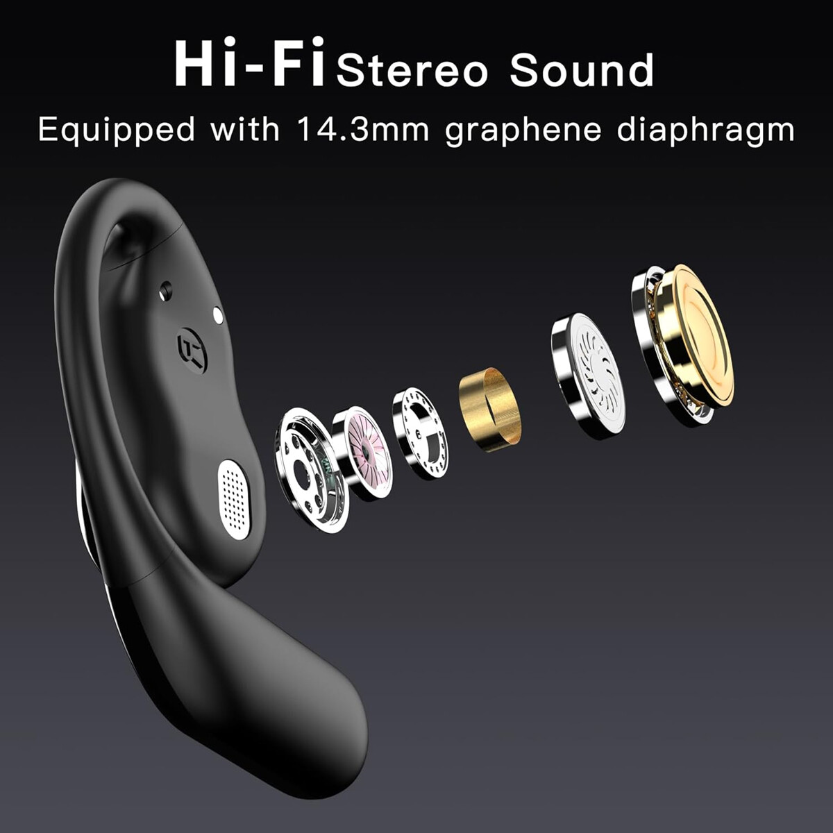 Open Ear Bluetooth 5.4 Headphones Wireless Earbuds Sport Over Earphones Ear Hook