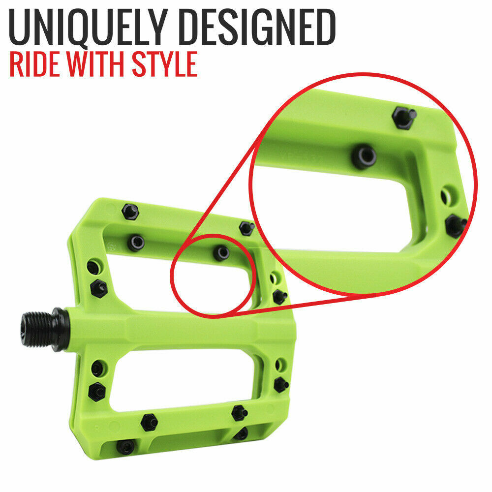 VP Mountain Bike Pedals 9/16″ Nylon Fiber Double Sealed Bearing for MTB BMX-Pair