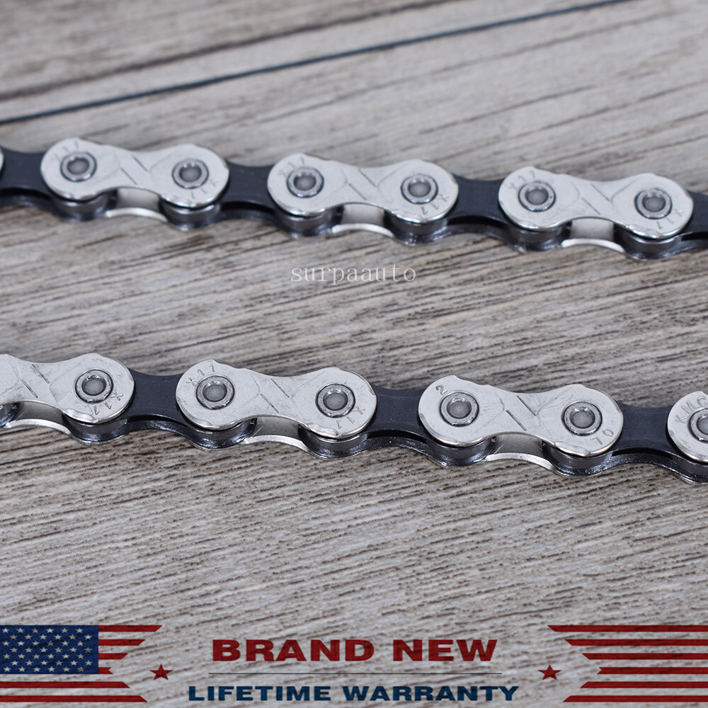 KMC X11 11-Speed 118L Bike Chain Gray Stretch-Proof fits Campy SRAM Shimano