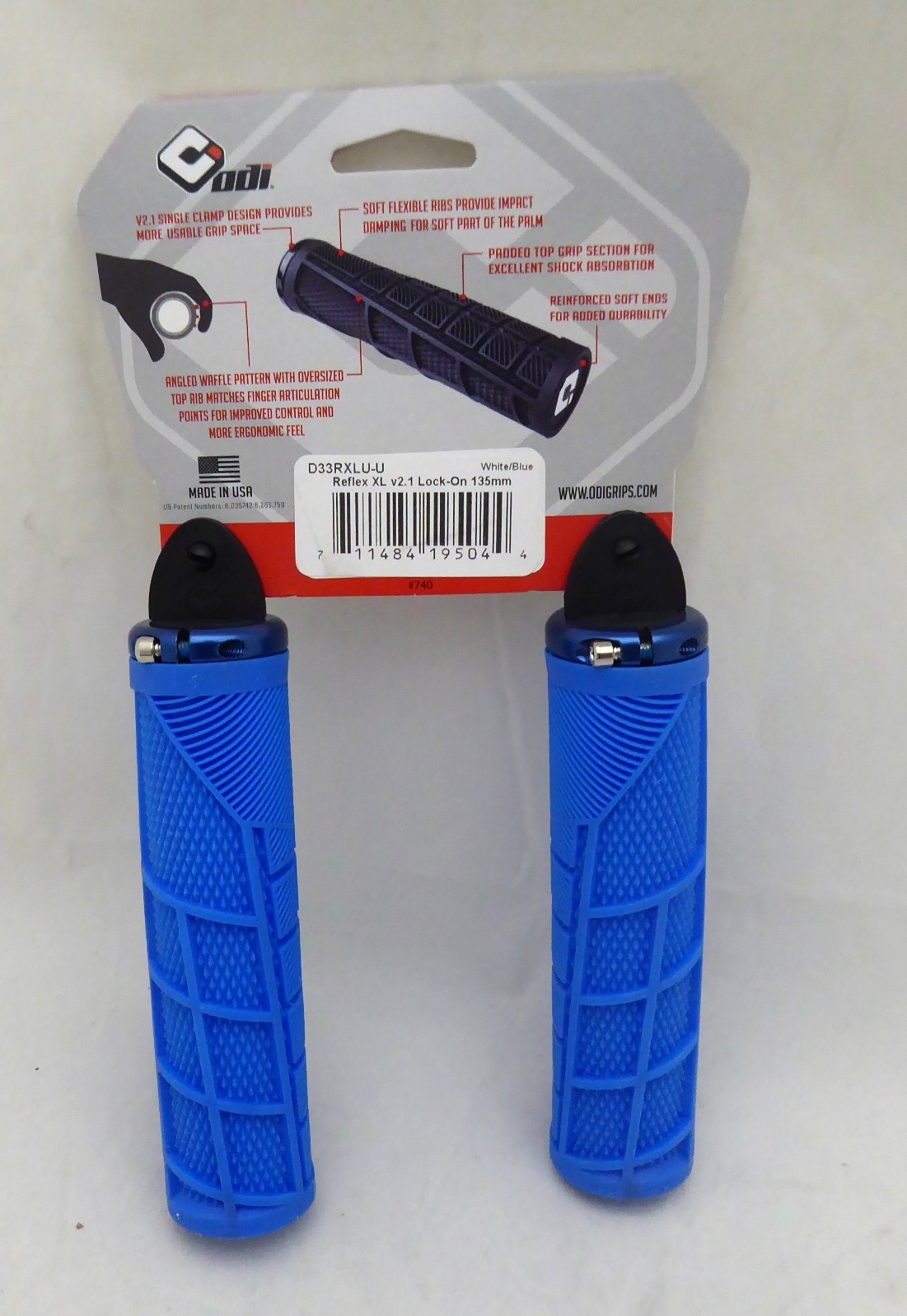 ODI Reflex XL v2.1 Lock-On Grips – 34.5mm – Blue