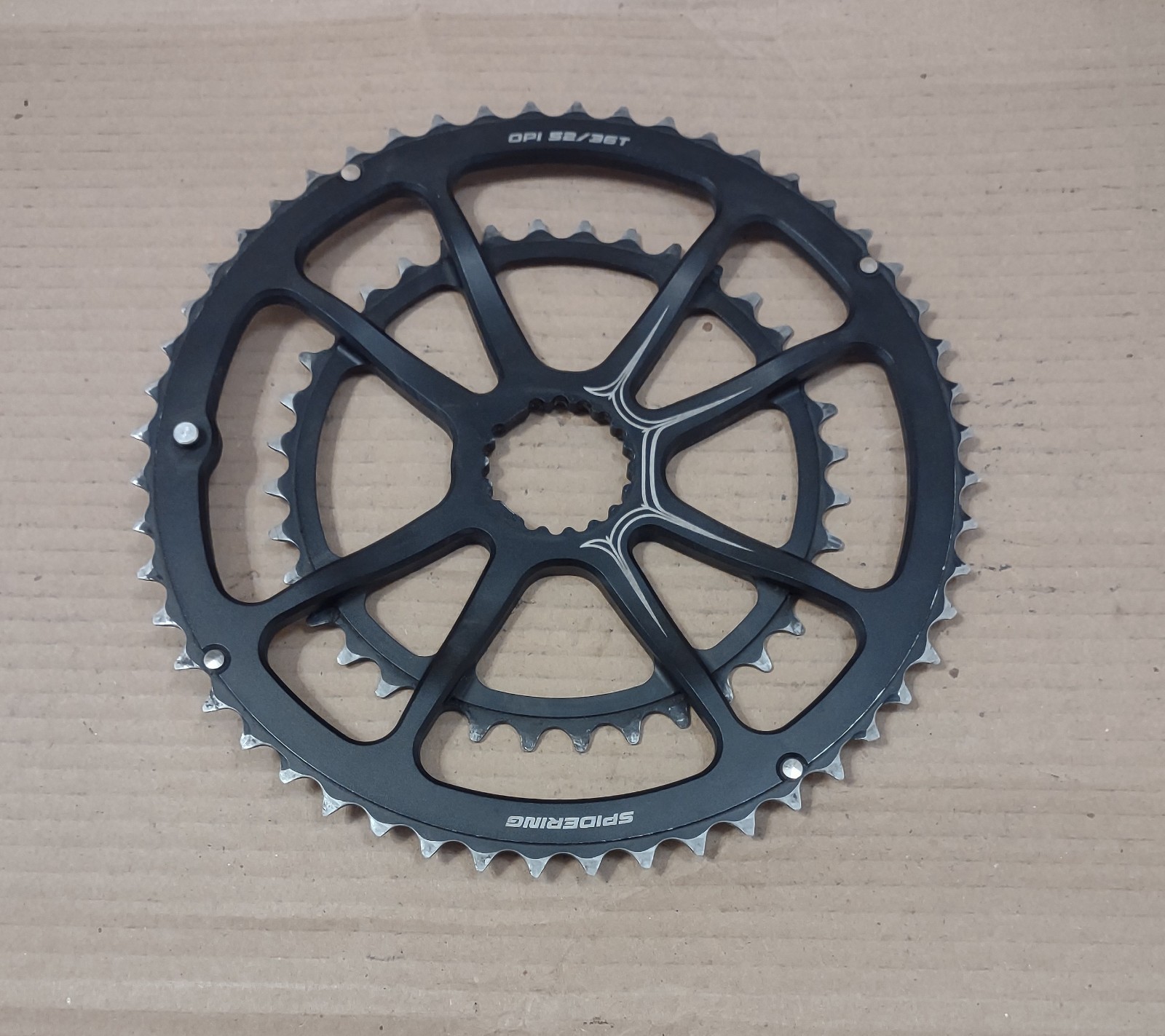 Vintage Bike Cannondale Alloy Spidering Chainring Set 36-52 Tooth