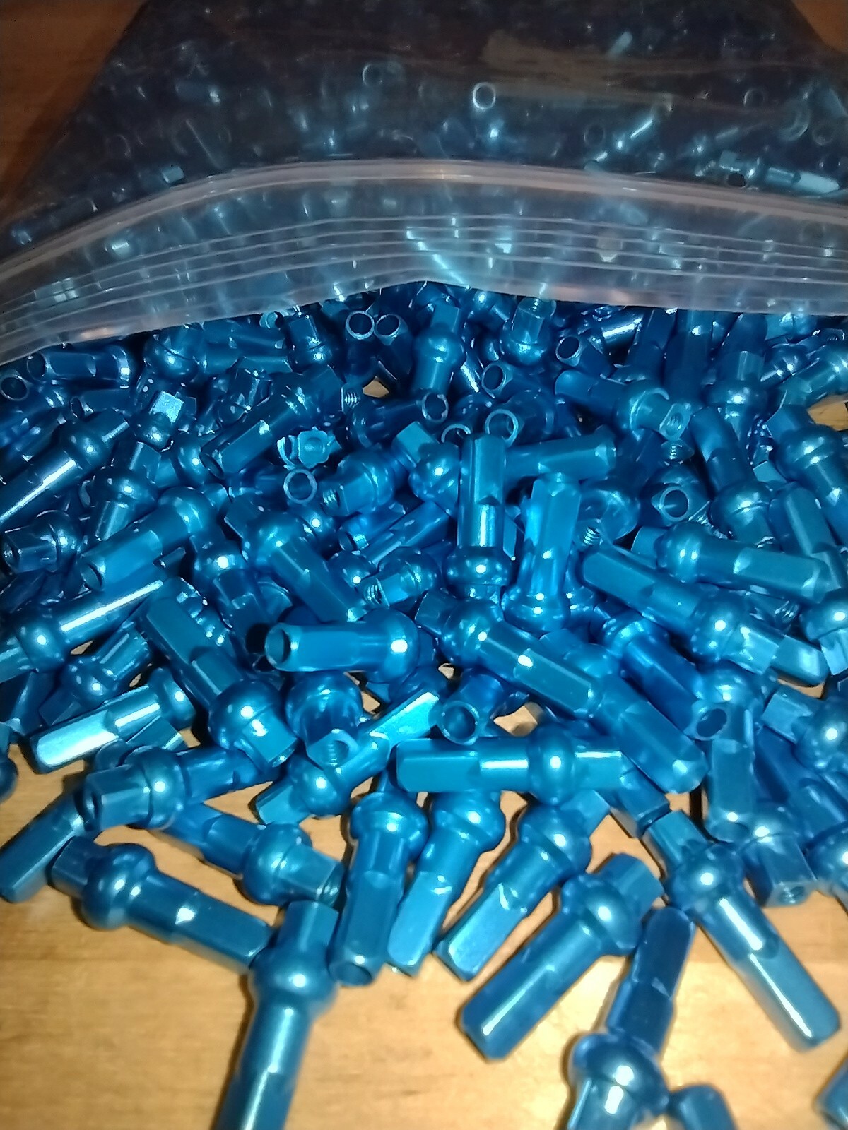 16mm DSN TEAL AQUA Alloy Double Square spoke nipple (2.0mm) Custom amounts I9