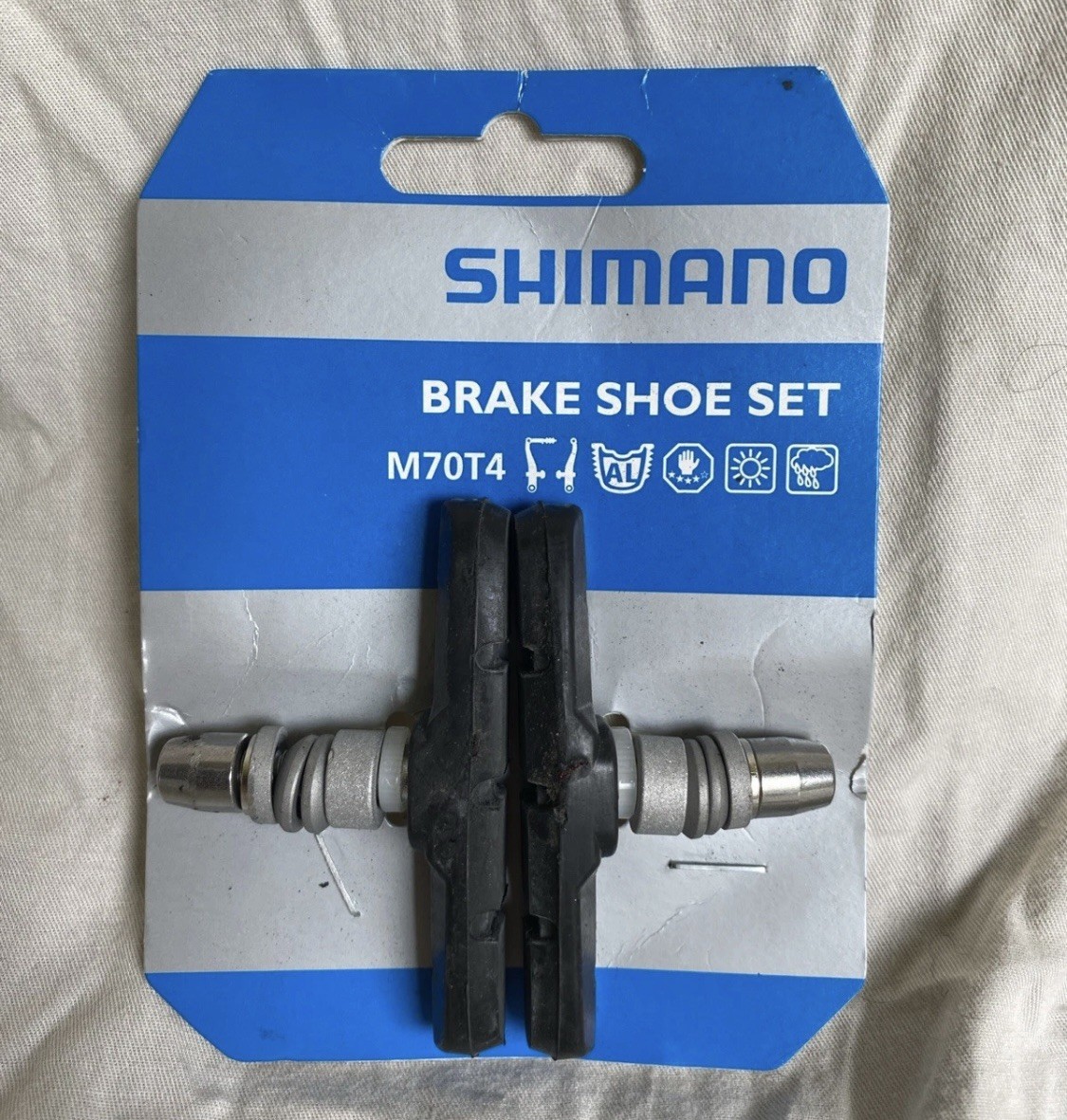 SHIMANO M70T4 Brake Shoe Pads Pair/Set – Y8BM9803A -BR-M530 Brake Shoe & Nut Set