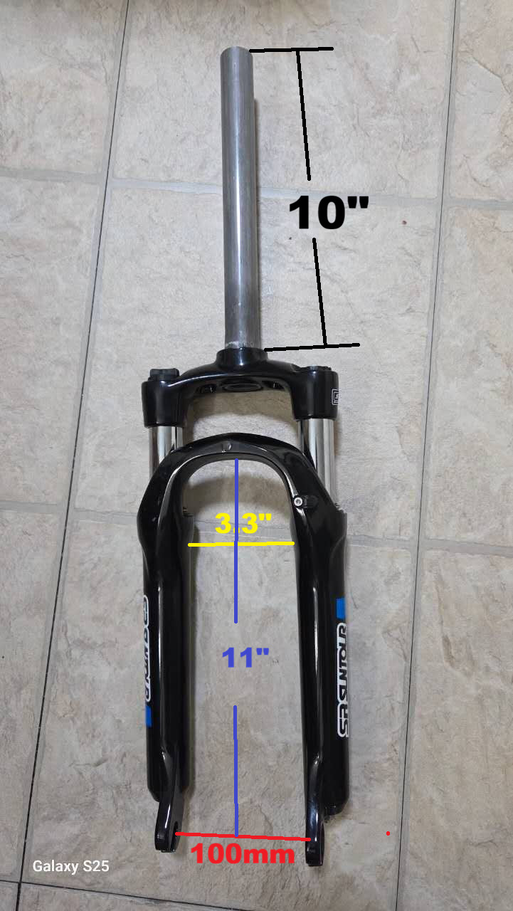 SR SUNTOUR XCT JR-L 20 Suspension Fork 20″ 1-1/8″ Threadless Steerer 63mm Travel