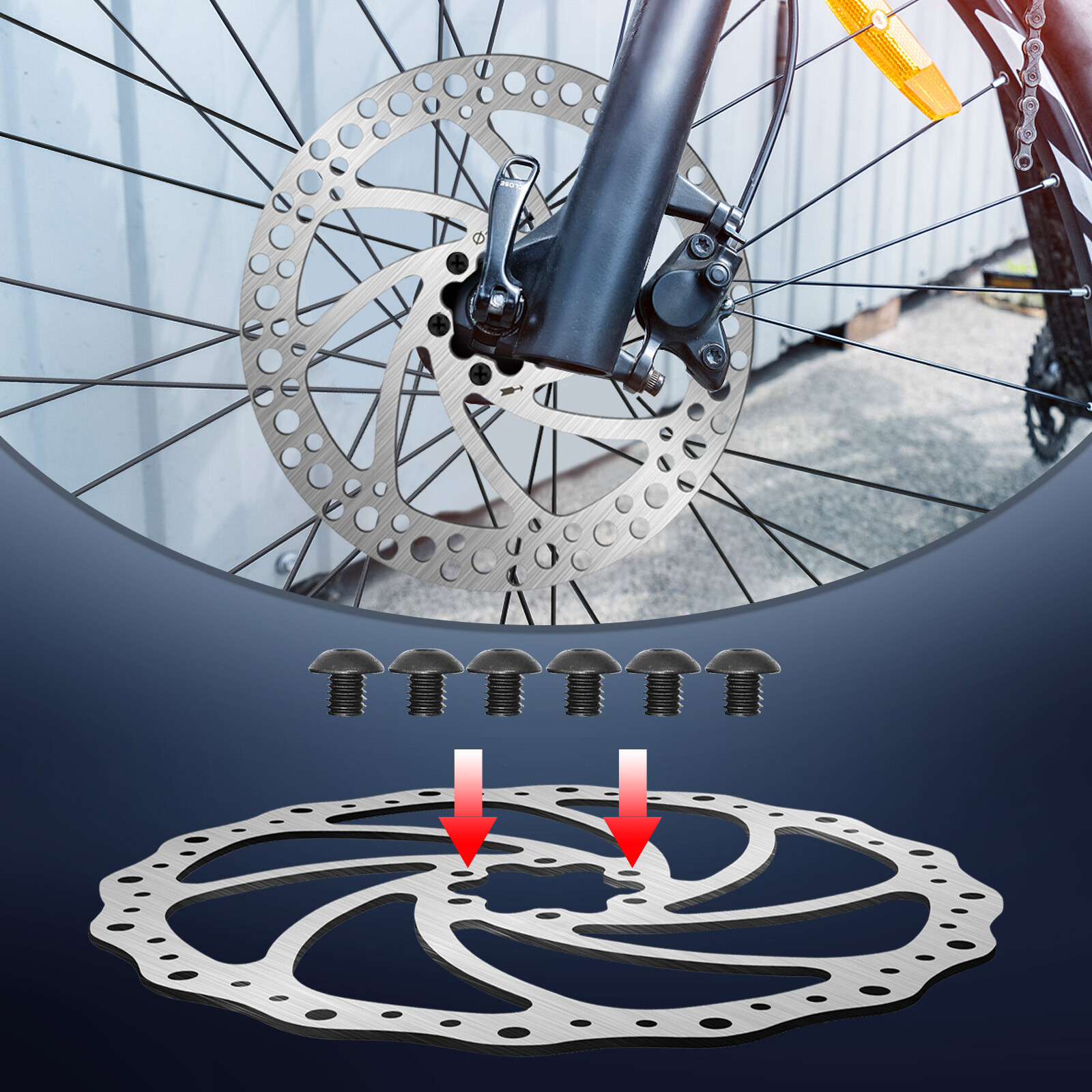 ​Mountain Bike Hydraulic Disc Brake Set with 160mm Rotors 2 Piston MTB Calipers