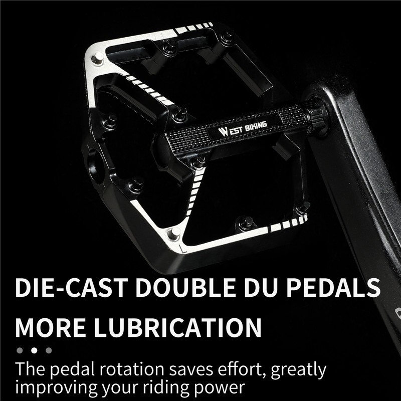 WEST BIKING Bike Pedals DU Sealed Bearing 9/16″ Aluminum Alloy Bicycle Pedals