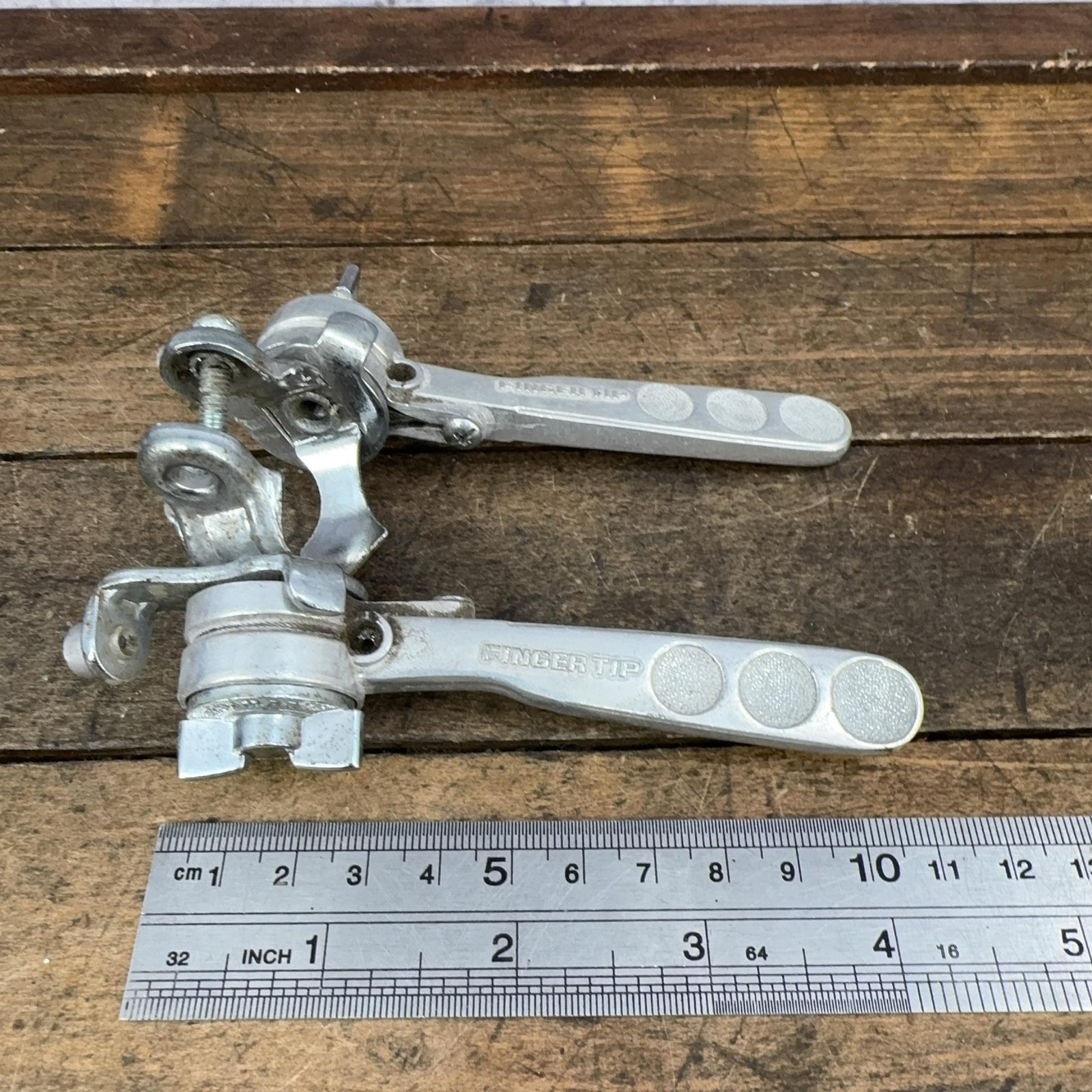 Vintage Shimano Fingertip Shifter Set Down Tube Clamp On Friction Levers 333 70s