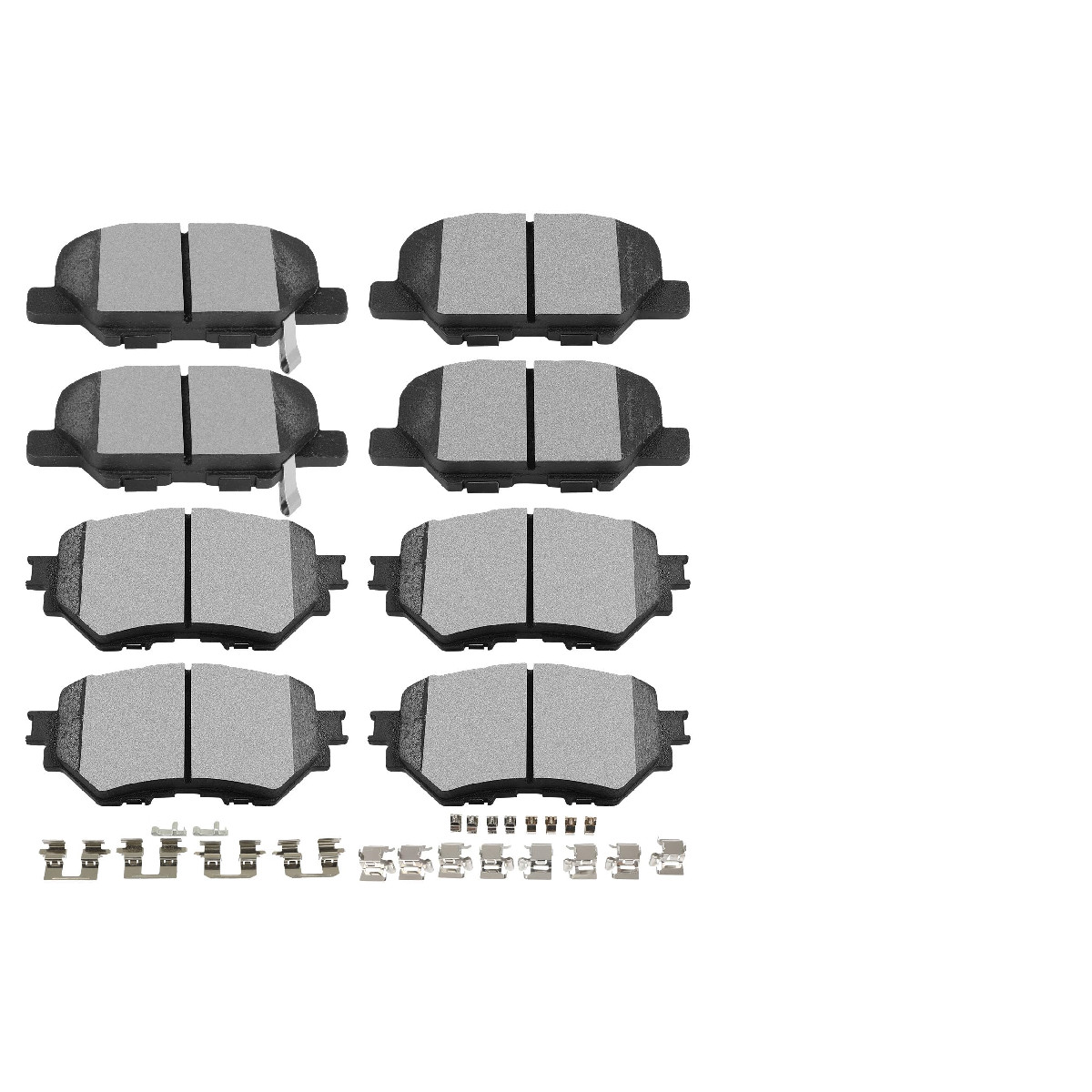Scitoo Front Rear Disc Brake Pad Set 8Pcs W/Hardware Fit For Mazda For 3
