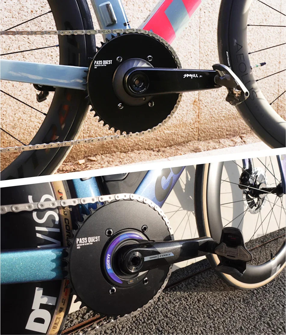 X110 BCD Road Bike Single Chainring 4-bolt Round Chain Ring 42T-58T for Cranks