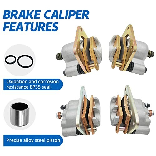 Front Rear Left Right Brake Calipers all Four for Polaris Side by Side RZR