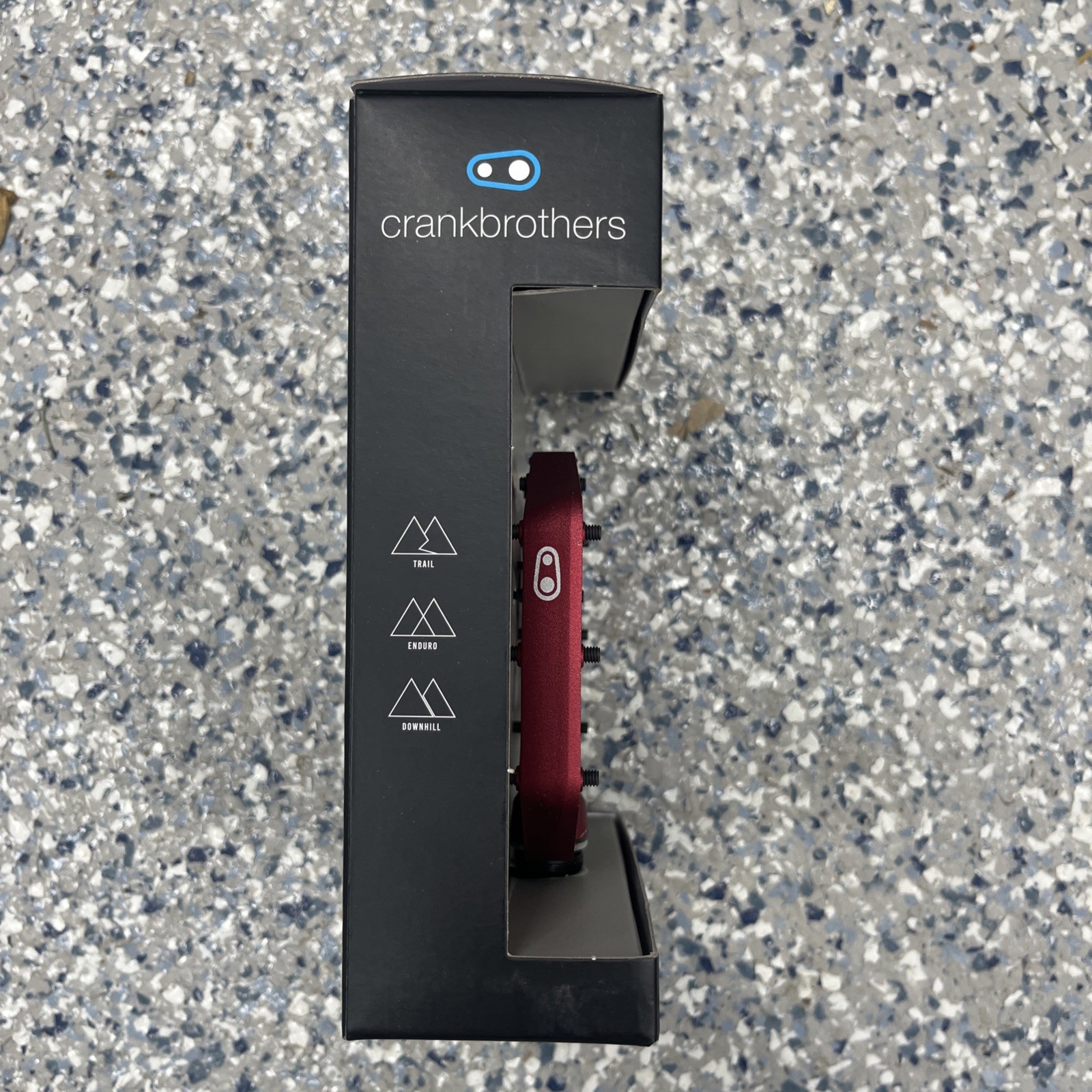 Crank Brothers Stamp 7 Pedals Red Small Aluminium MTB Flat Platform 9/16 New