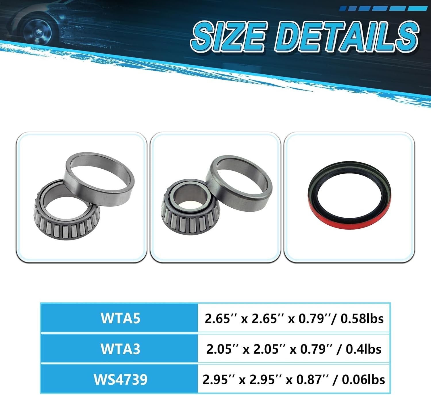 6PCS Front Wheel Hub Bearing & Seal Assembly Fit for Chevrolet C1500 1991-199…
