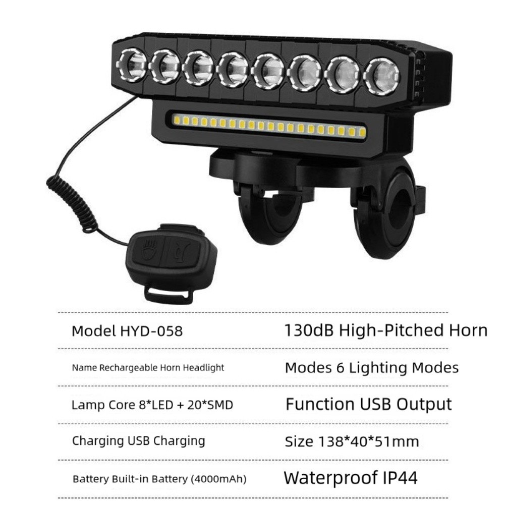 LED Bicycle Front Light with Waterproof Front Headlamp for Outdoor Cycling