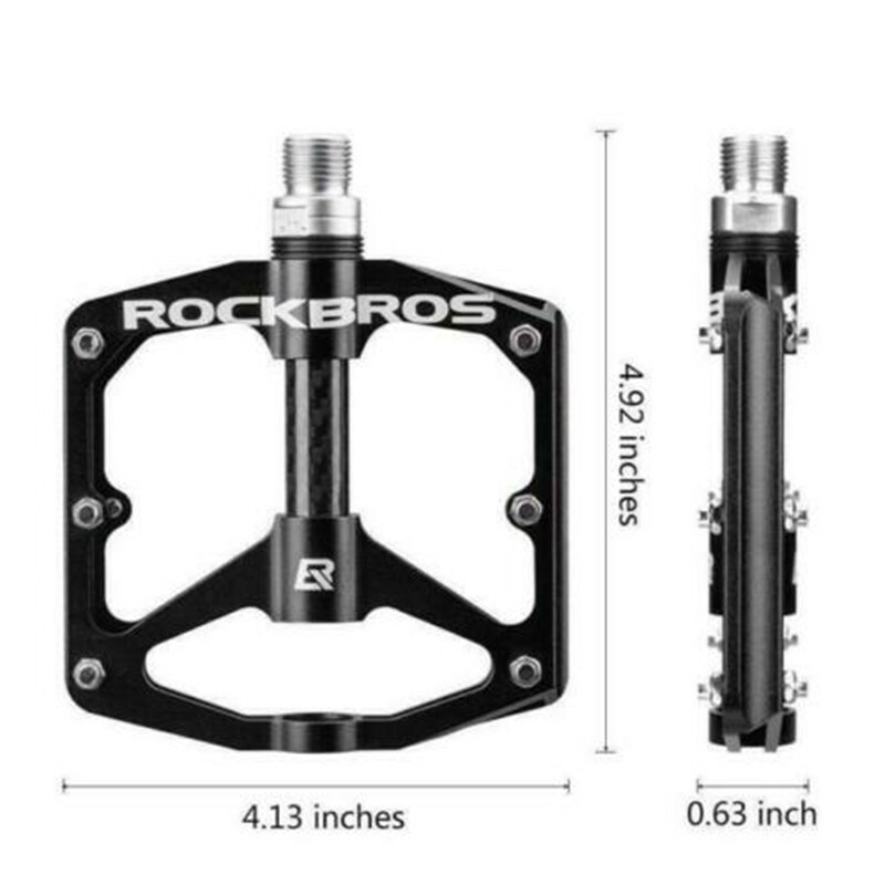 ROCKBROS Bicycle Pedals Sealed DU Bearing Aluminum Cycling Bike Pedals Non-slip