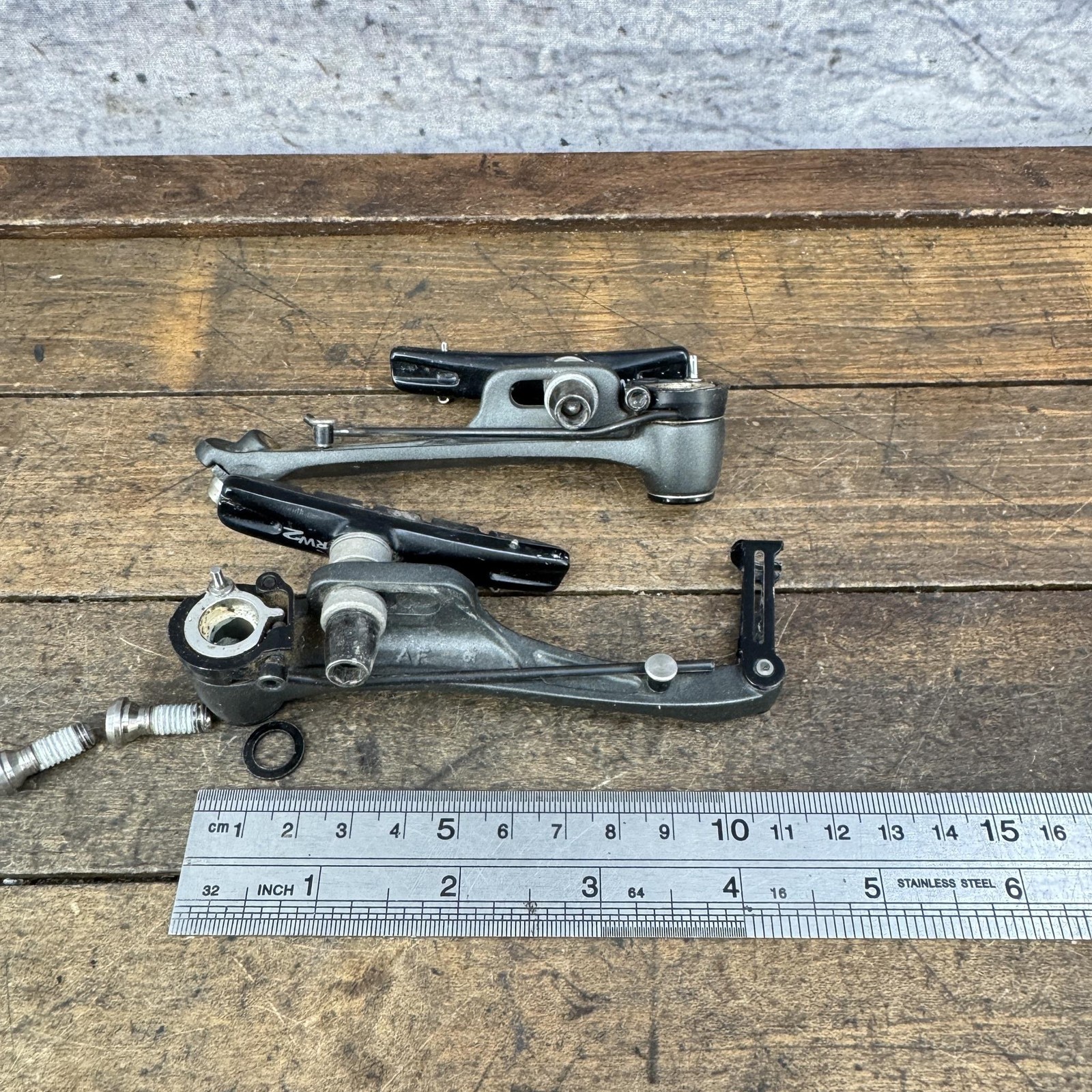 Vintage Avid Single Digit Ti V-Brake Caliper Gray F/R MTB Bike Linear Pull