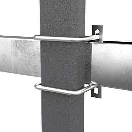 2 Sets 304 Stainless Steel Square U-Bolts 2.75″(70mm) Inner Width, 70X110（W*L）