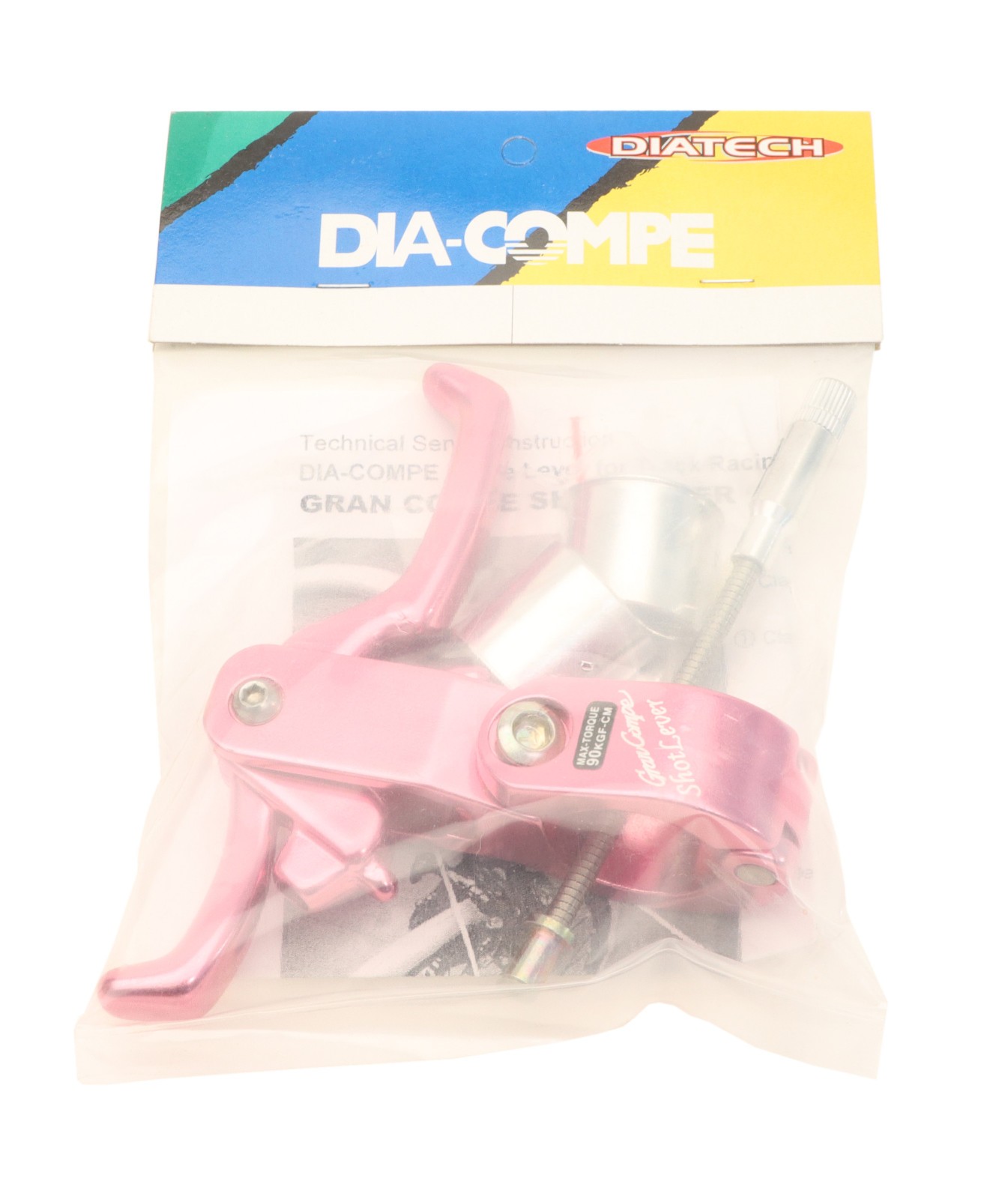 Dia-Compe Gran Compe Shot Lever 25.4mm & 22.2mm Clamp Pink Dual Pull NEW NOS