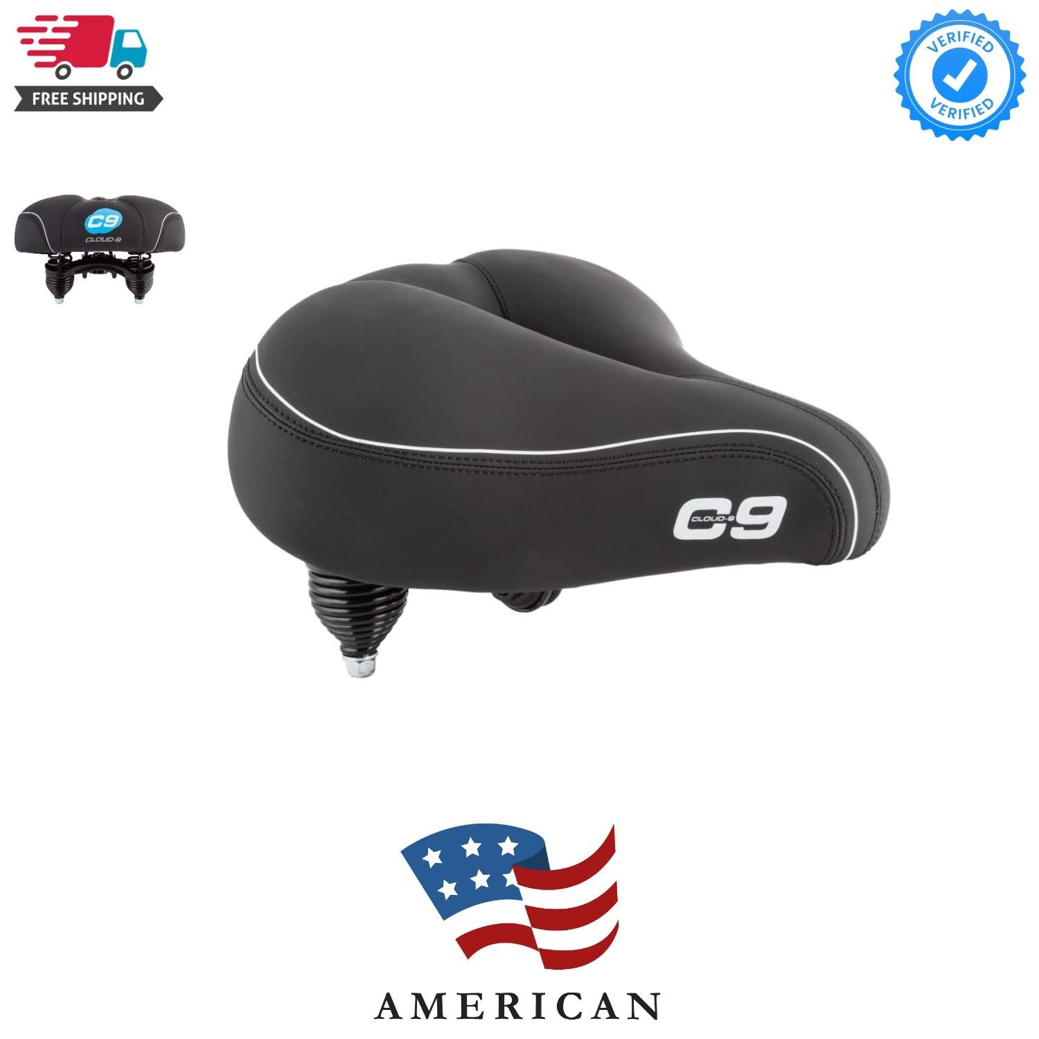Cruiser Select Saddle, 10.5″ x 10.75″, Black Soft Touch Vinyl