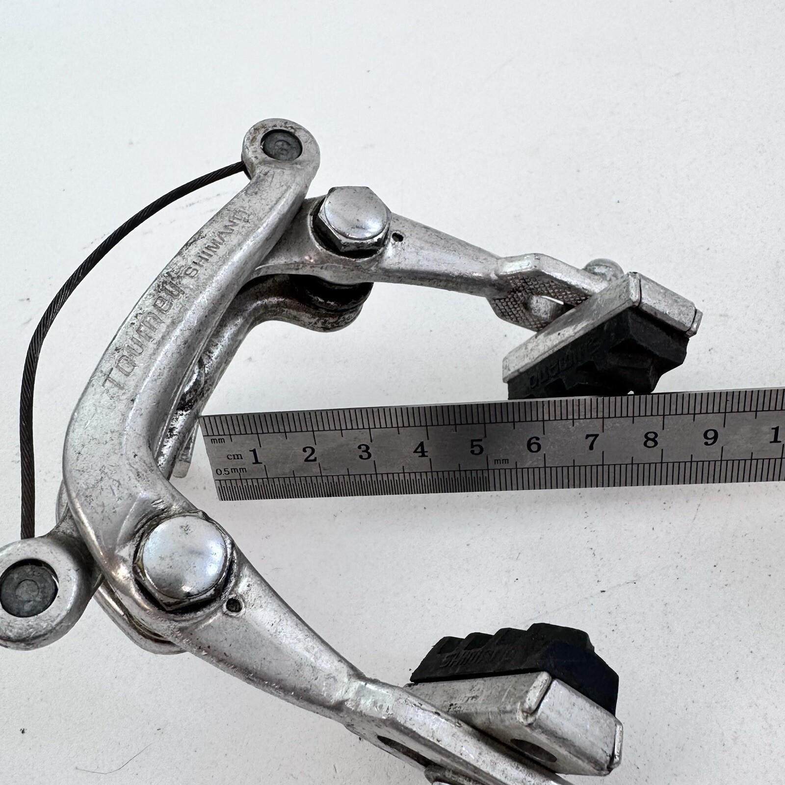 Vintage Shimano Tourney Center Pull Brake Caliper Rear Nutted Silver Race A02