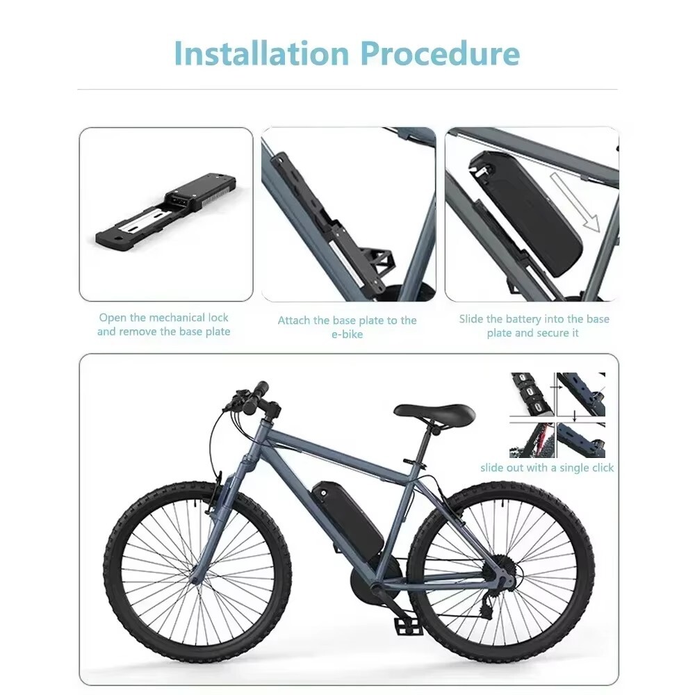 Downtube Lithium Battery 48V/52V Electric Bike Battery 13Ah/14Ah/18Ah