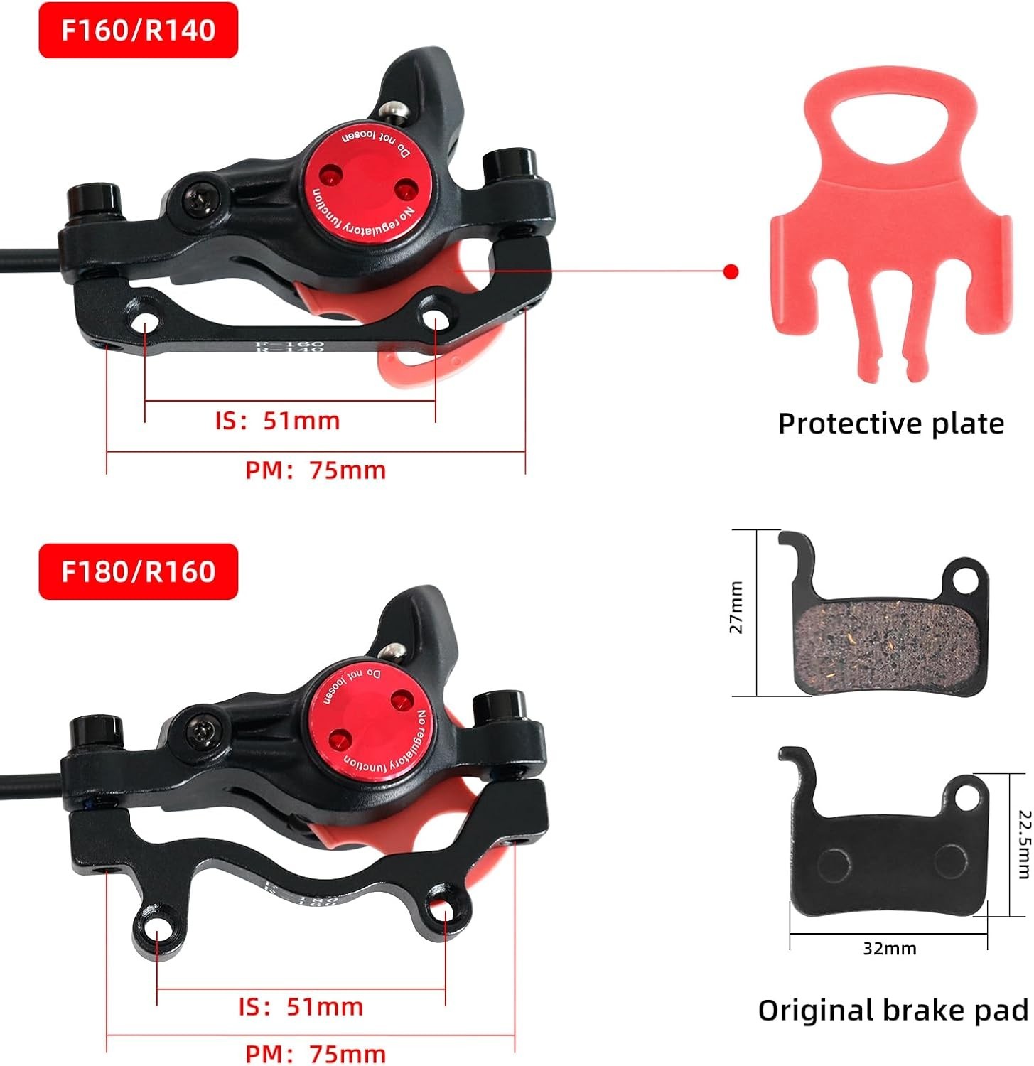 Z00M MTB Hydraulic Disc Brakes Set Mountain Bike Left Front 800mm Right Rear …