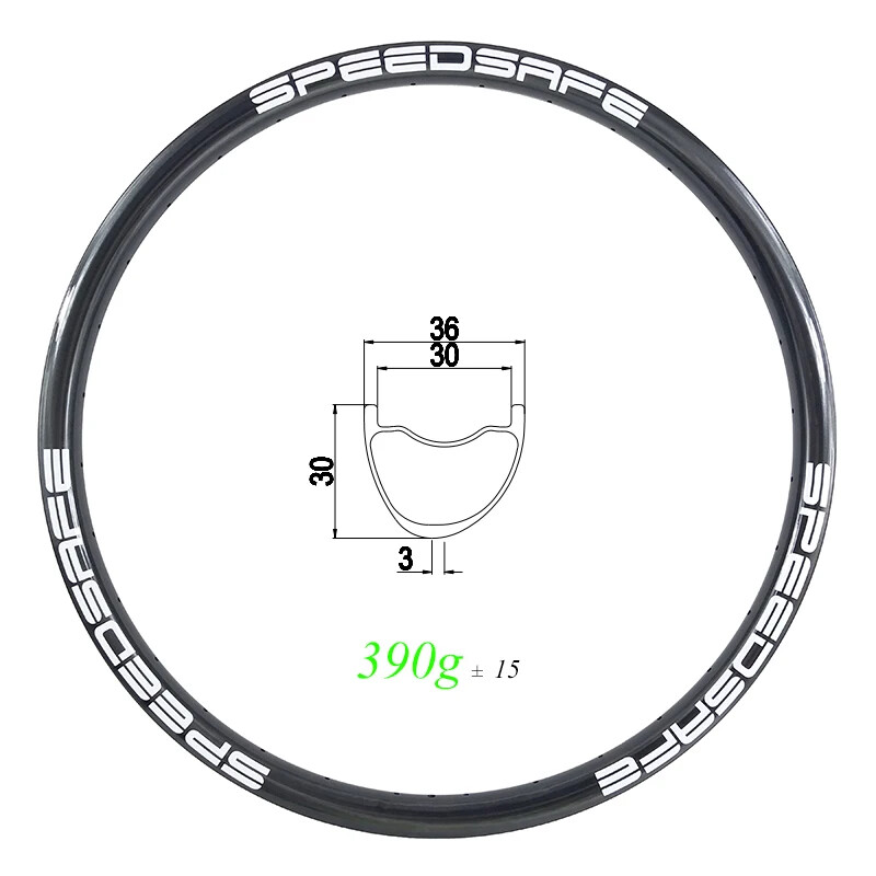 29er MTB XC Bicycle Carbon Rim Asymmetric Clincher Tubeless Cross Country Wheel