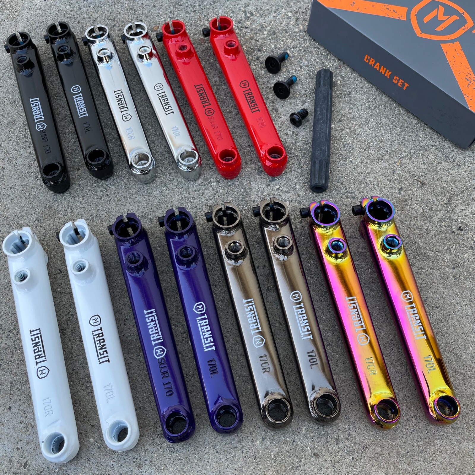 MISSION TRANSIT V2 CRANK 3 PIECE BMX CRANKS FIT CULT SUBROSA KINK SUNDAY RANT