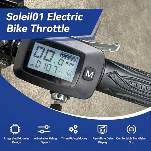 48V Ebike Throttle with M Button Key Replacement for Tuttio Soleil01 Electric