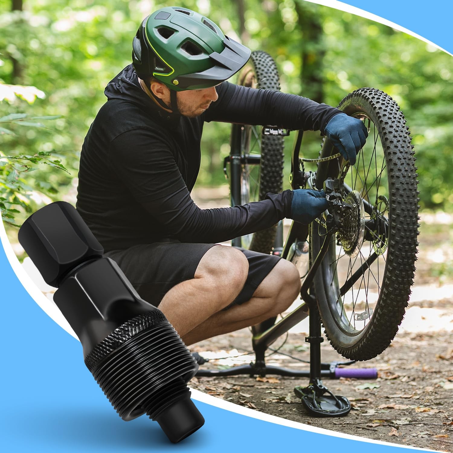 AUUTI 2 Items Bike Crank Puller 2.48″, black