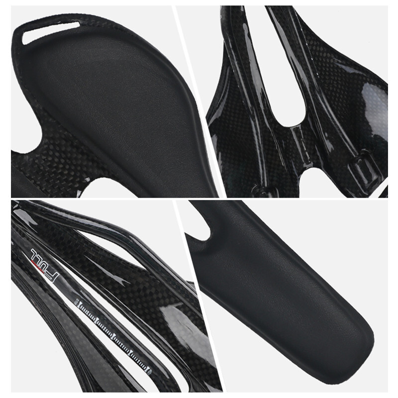 Bicycle Saddle Carbon Fiber Leather Seat Oval Rail MTB Road Racing Bike Saddles