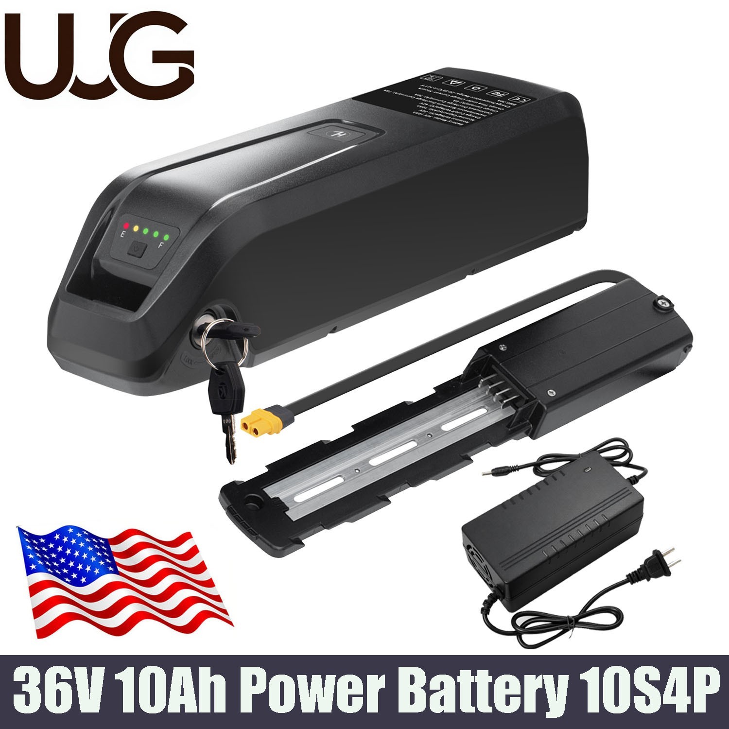 Ebike Battery 52V 48V 36V 10Ah 15Ah 20Ah Electric Ebike Scoo-ter Battery Black