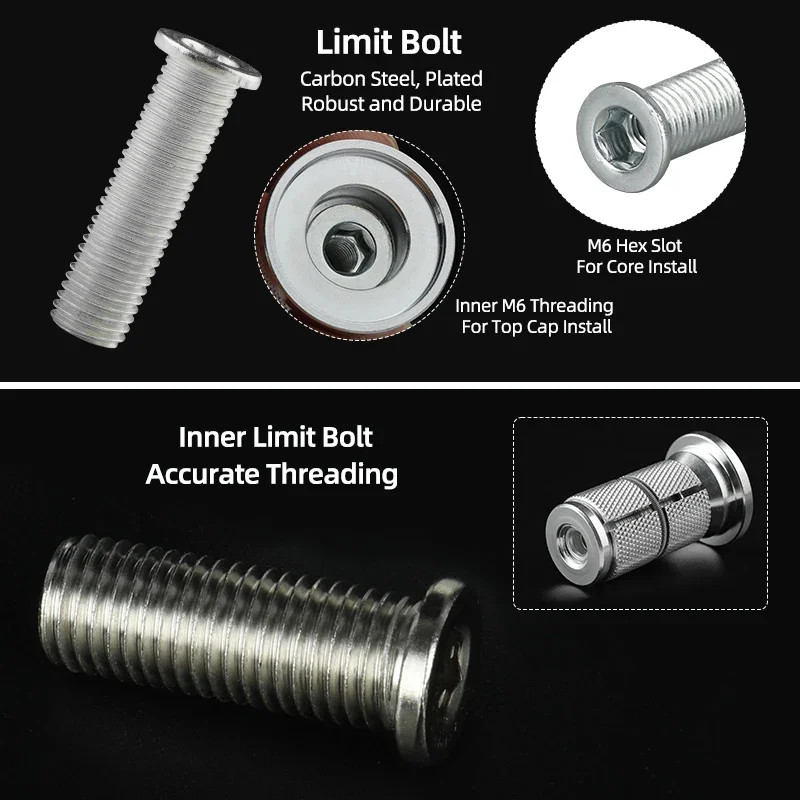 1-1/8 Bike Compression Plug Headset Expander Bolt Carbon Fork Anchor