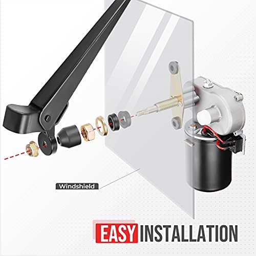 UTV Electric Windshield Wiper Motor Kit for Most UTV Compatible with Can Am