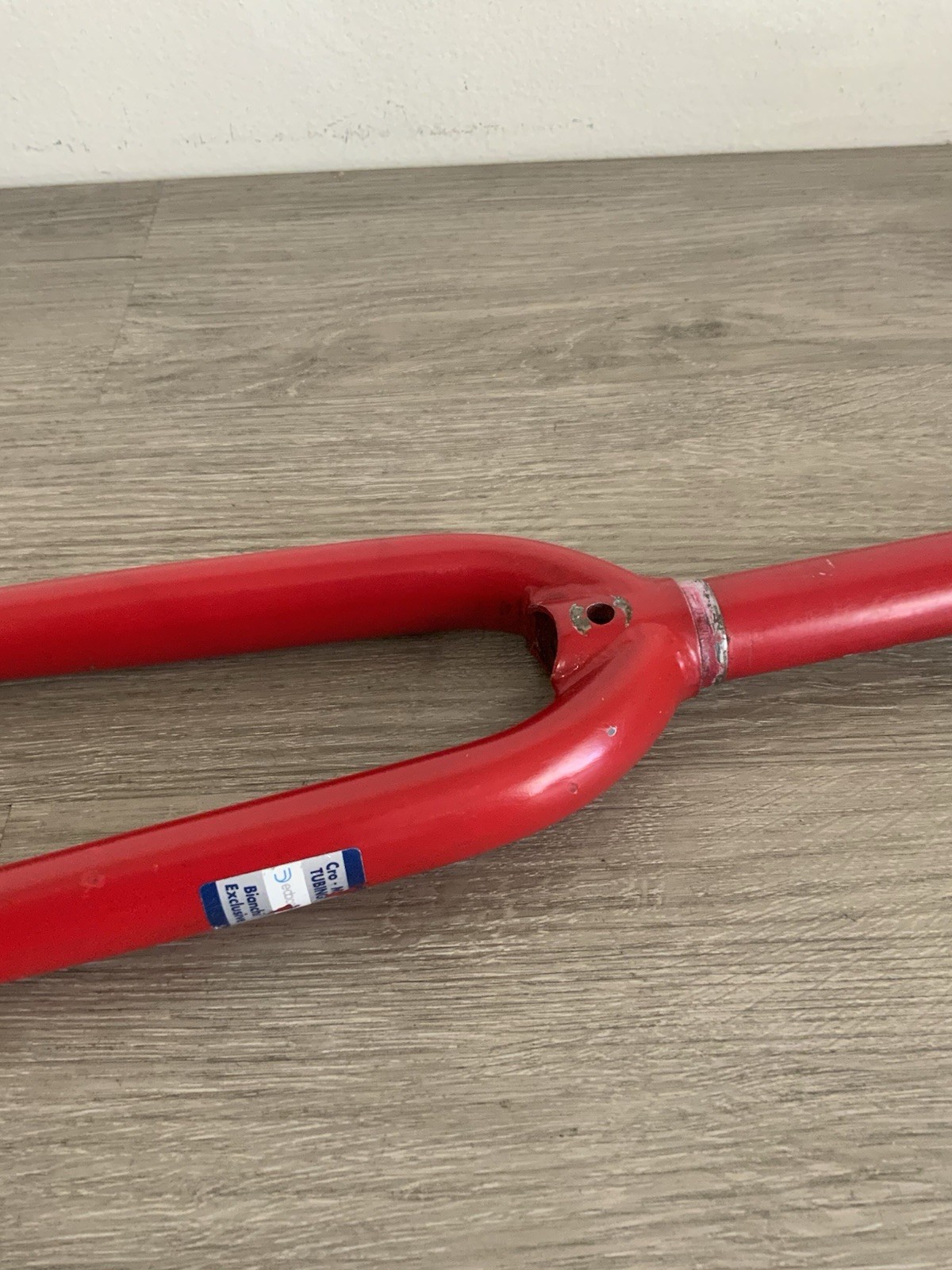 BIANCHI FORK 700C ONE INCH THREADED 185 MM STEERER CHROMOLY 28.2 OUNCES