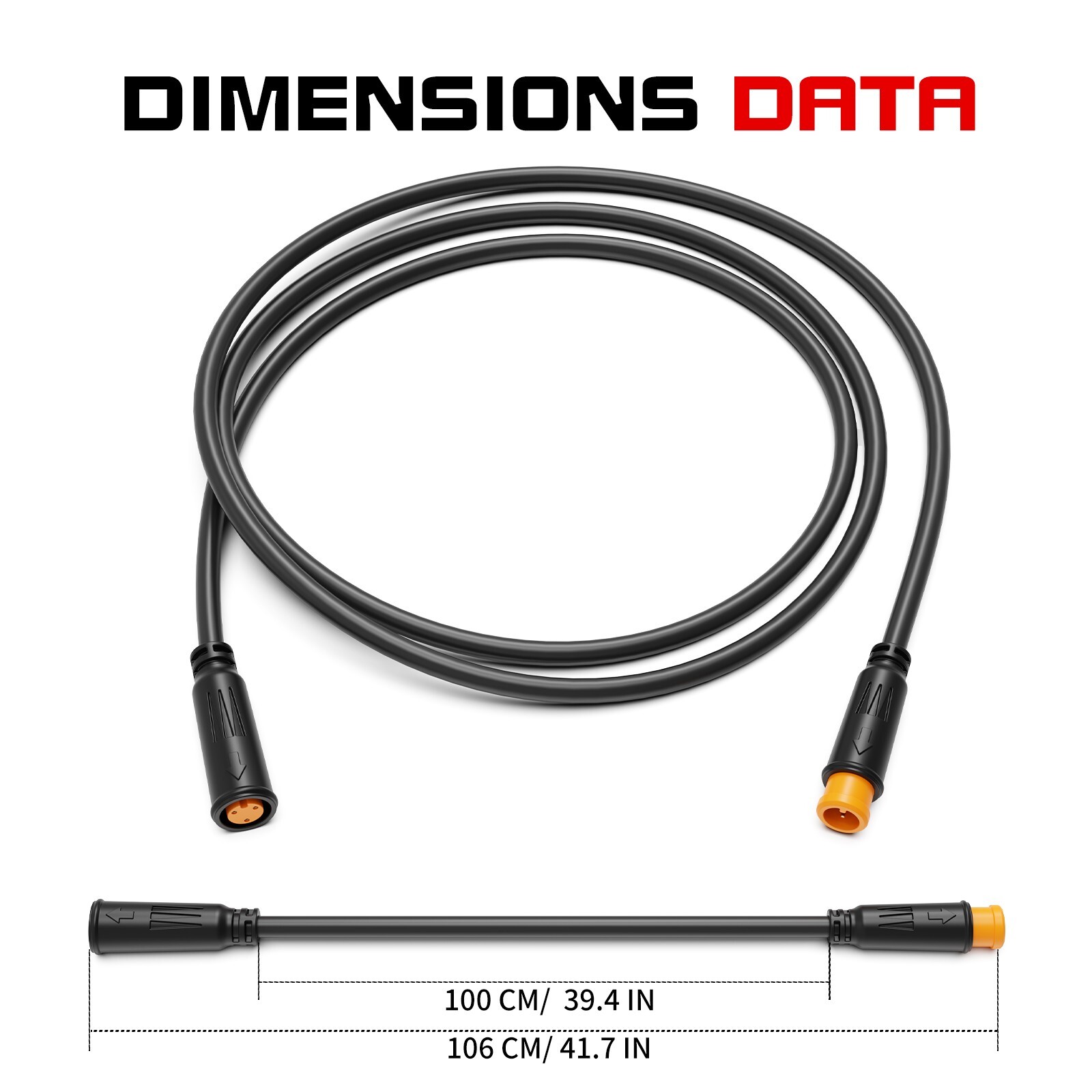 Extension Cable 2/3/4/5Pin Waterproof Plug For Electric Bicycle Connector Cable