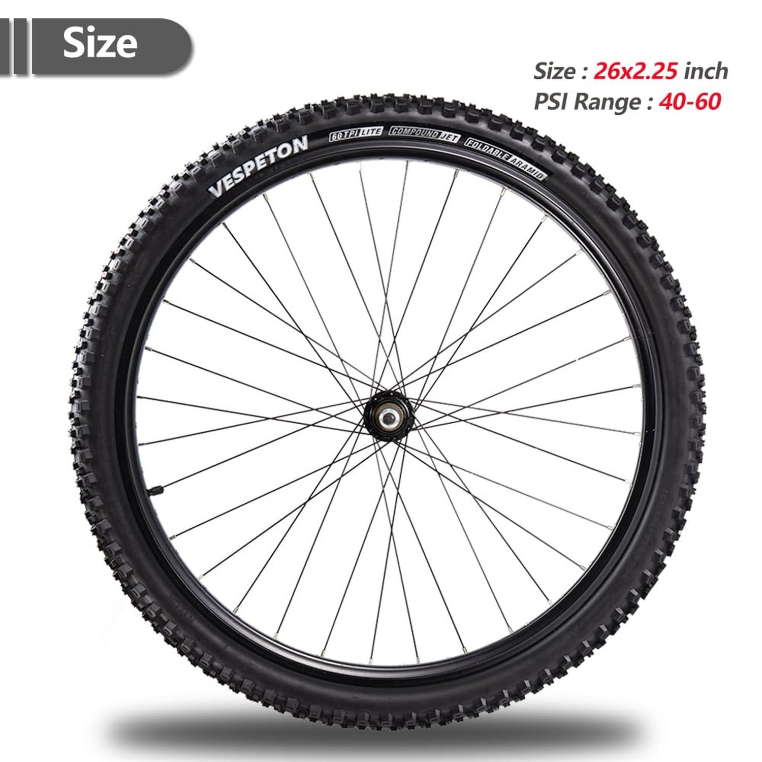 26/27.5/29 x2.25 inch Bike Tires Pair Mountain Bike Tires 60 TPI Foldable Kev…