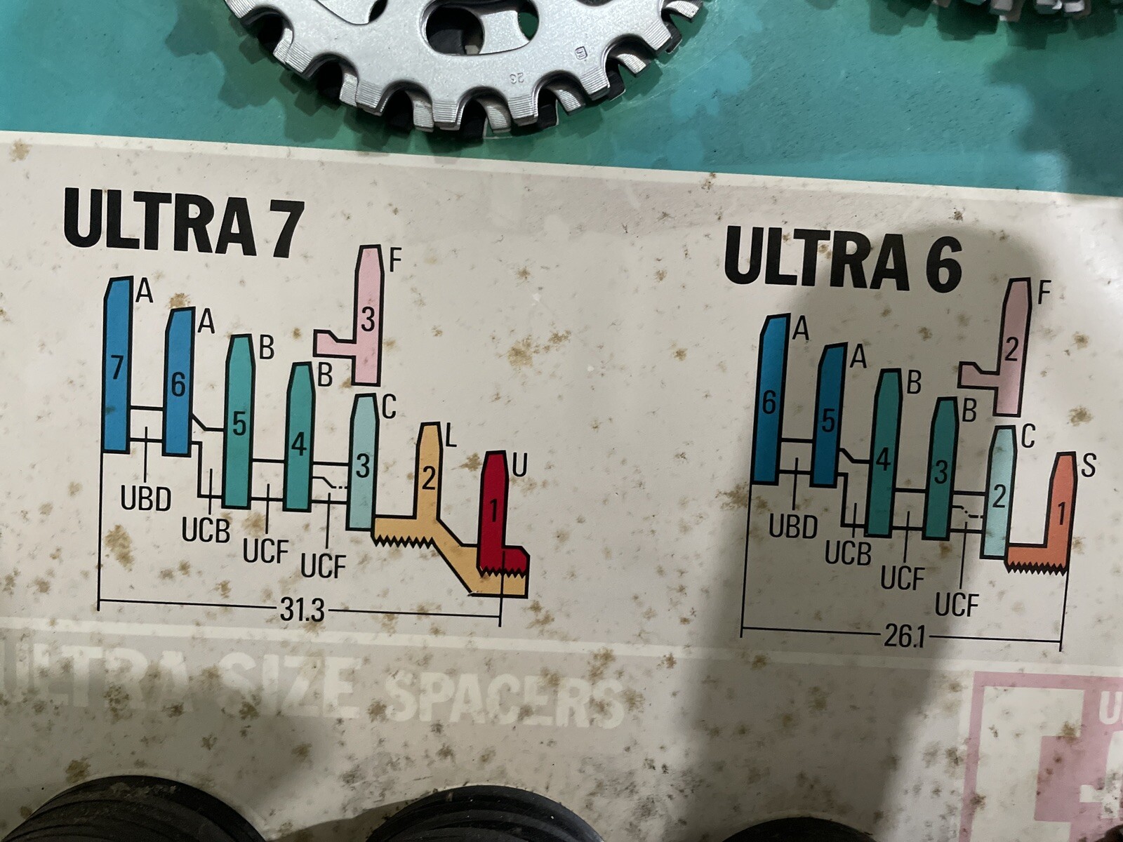 UBD Suntour Synthetic New Winner Cog Spacer Ultra Size