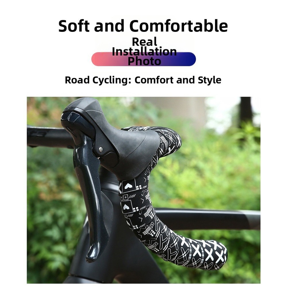 bike handlebar tape 210cm x 3cm x 3mm EVA velour anti slip breathable grip