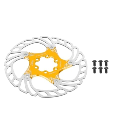 160mm Floating Bike Disc Brake Rotors – Stainless Steel & Aluminum Alloy Gold